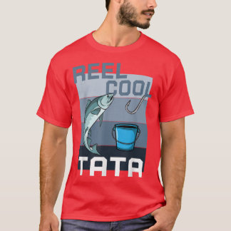 Mannen Funny Vist Reel Cool Tata Fathers Dag T-shirt