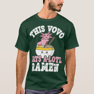 Mannen Funny Vovo Ramen Axolotl Pun This Vovo eet  T-shirt