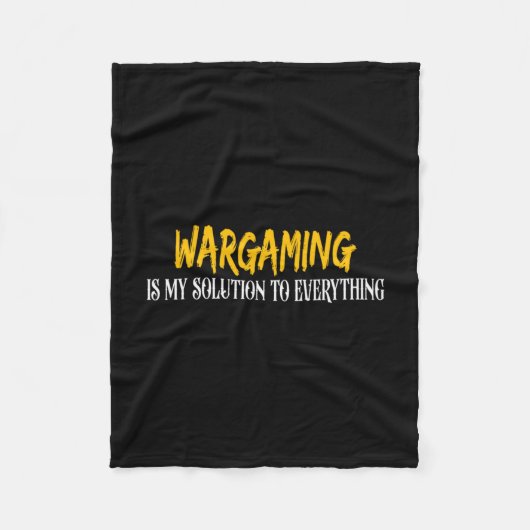 Mannen funny wargaming is oplossing voor alles fleece deken (Voorkant)