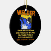 Mannen Funny Welder Job Definition Welding Keramisch Ornament (Rechts)