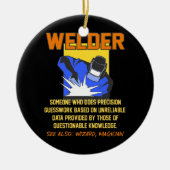 Mannen Funny Welder Job Definition Welding Keramisch Ornament (Voorkant)