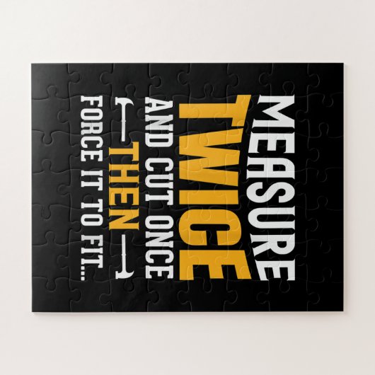 Mannen Funny Woodworking Carpenter Quote Gezegde G Legpuzzel (Horizontaal)