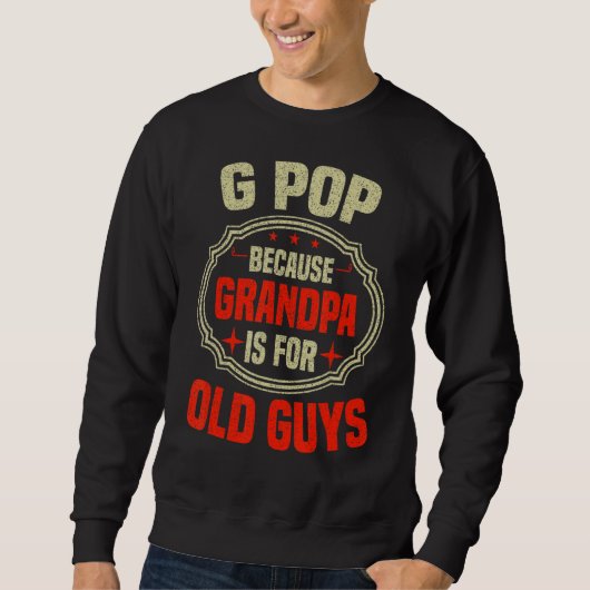 Mannen G-Pop omdat opa voor bejaarde jongens vader Trui (Voorkant)