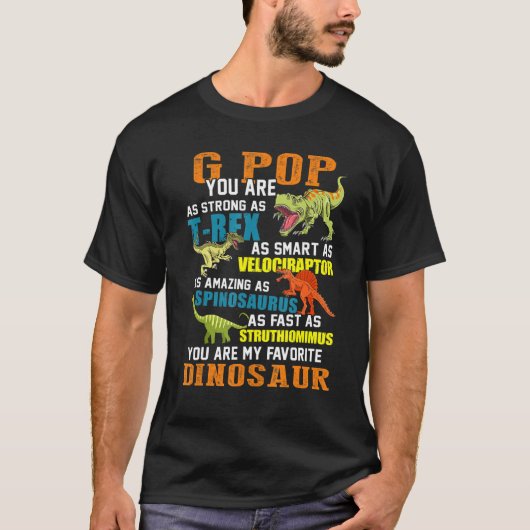 Mannen G Popsaurus T Rex Dinosaur G Pop Saurus Fam T-shirt (Voorkant)