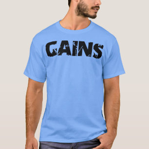 Mannen GAINS Gym Fitness Workout Bodybuilding Moti T-shirt