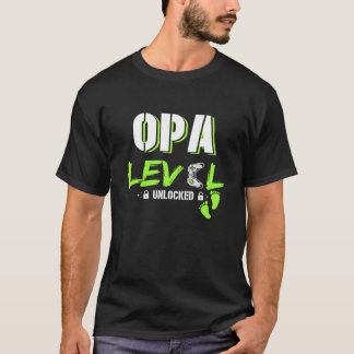 Mannen game op opa-niveau onvergrendelde gamer omh t-shirt