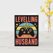 Mannen Gamer Husband die het Verloving van de wedd Kaart (Gele Bloem)