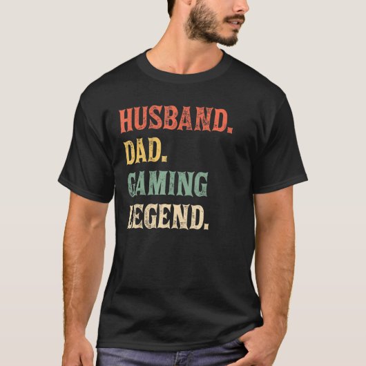 Mannen Gamer Pap Husband Pap Video Game Legend Fat T-shirt (Voorkant)