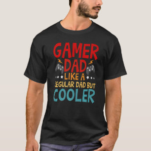 Mannen gamer vader als een normale vader, maar koe t-shirt