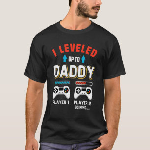 Mannen gamer vader haalt joystick aan tot dadd t-shirt
