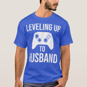 Mannen Gamer Verloving Groom Fiance Wedding Leveli T-shirt