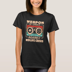 Mannen gamers in de Midlife-crisis die videospelle T-shirt