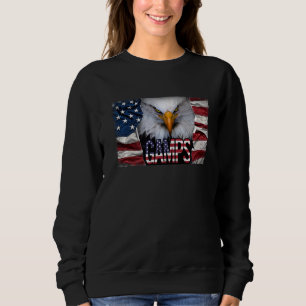 Mannen Gamps Eagle American Flag Usa Patriotic 4th Trui