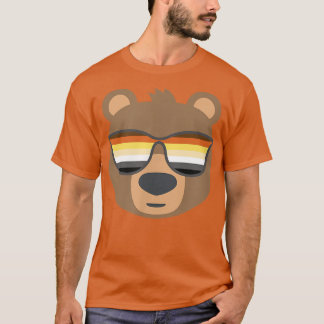 Mannen Gay Beer met Beer Pride LGBTQ Flag Sungla T-shirt