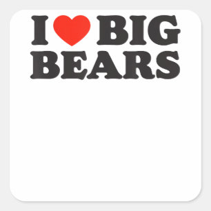 Mannen Gay Cruisen Ik hou van grote BEREN Gay Prid Vierkante Sticker