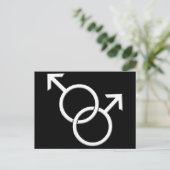 Mannen Gay Pride Briefkaarten Homoseksuele liefde  (Staand voorkant)