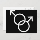 Mannen Gay Pride Briefkaarten Homoseksuele liefde  (Voorkant / Achterkant)