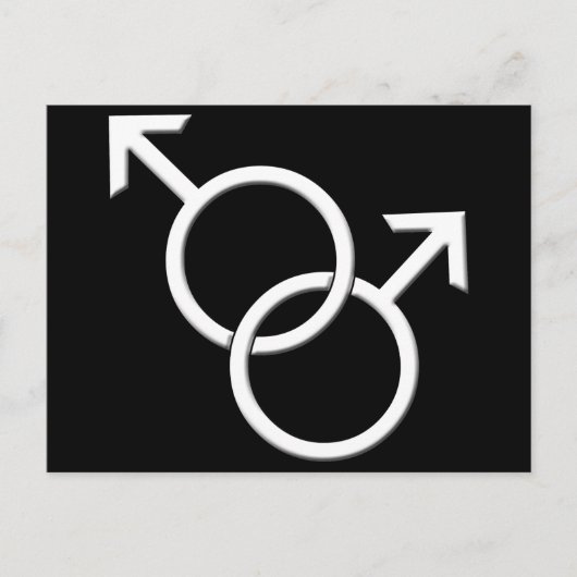 Mannen Gay Pride Briefkaarten Homoseksuele liefde  (Voorkant)