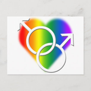 Mannen Gay Pride Briefkaarten Rainbow Love Kaarten