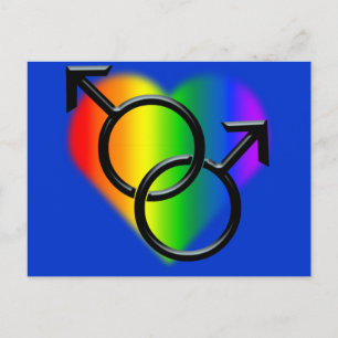 Mannen Gay Pride Briefkaarten Rainbow Love Kaarten