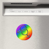 Mannen Gay Pride Magnet Rainbow Love Gifts (Insitu (Vaatwasser))