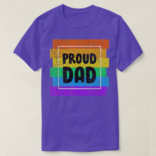 Mannen Gay Pride Proud Pap Vader Partner LGBTQ T-shirt (Design voorkant)
