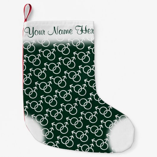 Mannen Gay Pride Stocking Custom Love Stocking Kleine Kerstsok (Voorkant)