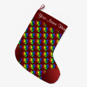 Mannen Gay Pride Stocking Personaliseren liefdesst Grote Kerstsok (Voorkant (Hangend))