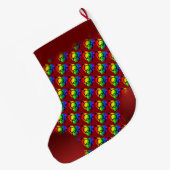 Mannen Gay Pride Stocking Personaliseren liefdesst Grote Kerstsok (Achterkant (Hangend))
