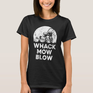 Mannen gazons whack maai blazen retro verdrietig g t-shirt