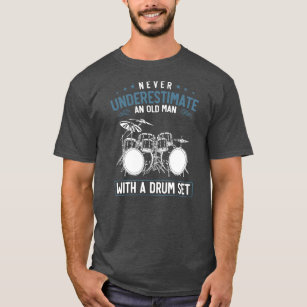Mannen Ge Man Drummer Music Drum Set T-shirt