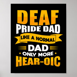 Mannen Gebarentaal Dove Awareness ASL en Deaf Pri Poster