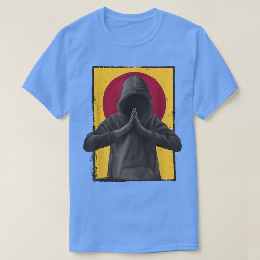 Mannen gebeden Japans jasjangdier T-shirt (Design voorkant)