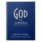 Mannen gebedsjournaal GOD IS IN CONTROL Notitieboe Notitieboek (Voorkant)
