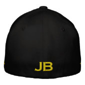 Mannen geborduurd nummer 1 pa geborduurde pet (Achterkant)