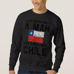Mannen Geboren in Chili Chileense vlag Chileense r Trui