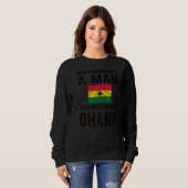 Mannen geboren in Ghana Ghanese vlag Ghanese ringw Trui (Voorkant volledig)