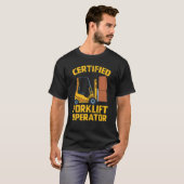 Mannen gecertificeerde vorkheftruckexploitant t-shirt (Voorkant volledig)