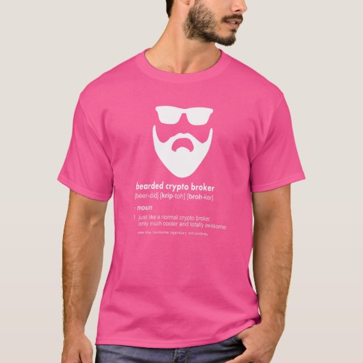 Mannen gecodeerde crypto broker bard Crypto Curren T-shirt (Voorkant)