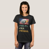 Mannen Gee Pa oude veteraan-Amerikaanse adelvlag M T-shirt (Voorkant volledig)