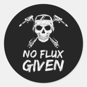 Mannen geen flux gegeven Vaderdag van de Welder Ronde Sticker