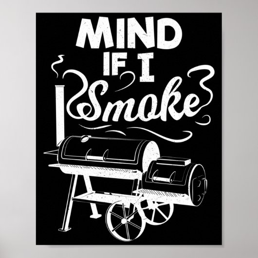 Mannen geesten als ik rook bbq liefhebber fervent poster (Voorkant)