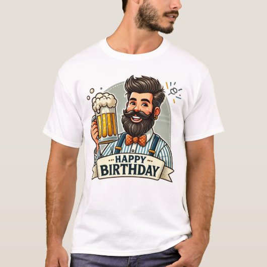 Mannen Gefeliciteerd met je verjaardag T-shirt (Voorkant)
