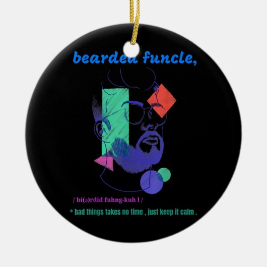 Mannen Gegreneerde Funding Mannen Gifts Keramisch Ornament (Voorkant)