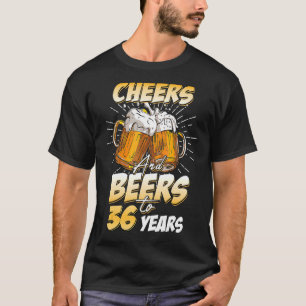 Mannen gejuich en biertjes tot 36 jaar oud 36e geb t-shirt