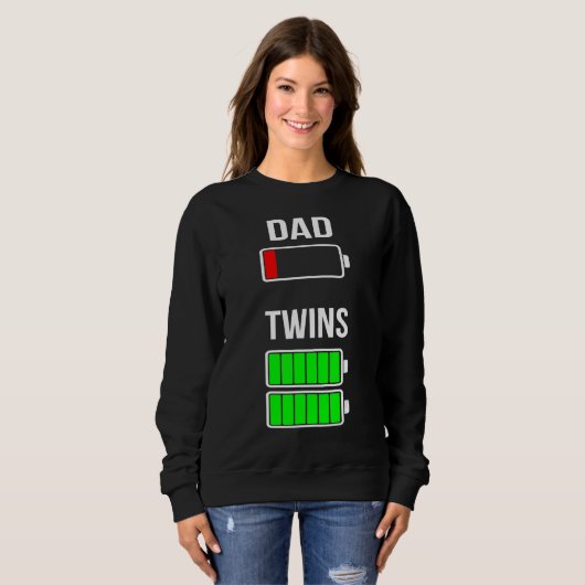 Mannen gelaagde vader met lage batterijduur tweens trui (Voorkant volledig)