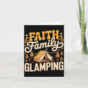 Mannen geloof familie glamping luxe kamperen glamp kaart