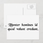 Mannen geloven graag dat ze dat willen. briefkaart (Voorkant / Achterkant)