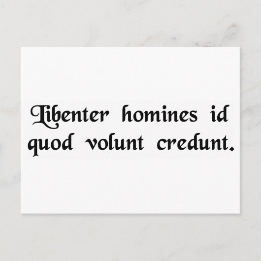 Mannen geloven graag dat ze dat willen. briefkaart (Voorkant)