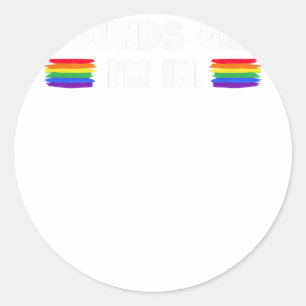 Mannen geluiden die ik binnen ben ronde sticker